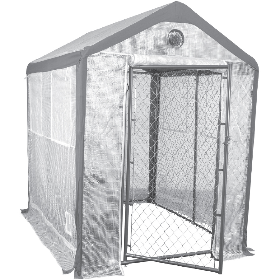 Saturday Solution Secure Grow Chain Link Greenhouse, 8' x 6'